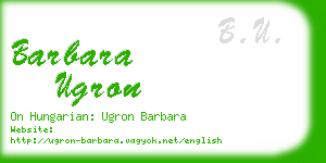 barbara ugron business card